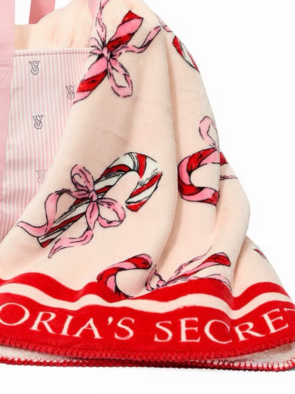 NWT Victoria’s Secret Floral Blanket NWT Pink White Cozy Throw